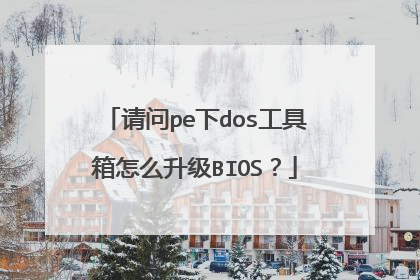 请问pe下dos工具箱怎么升级BIOS?
