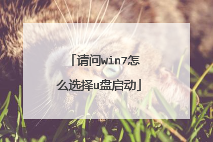 请问win7怎么选择u盘启动