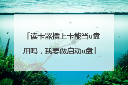 读卡器插上卡能当u盘用吗,我要做启动u盘