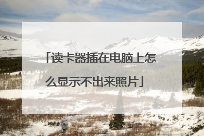 读卡器插在电脑上怎么显示不出来照片