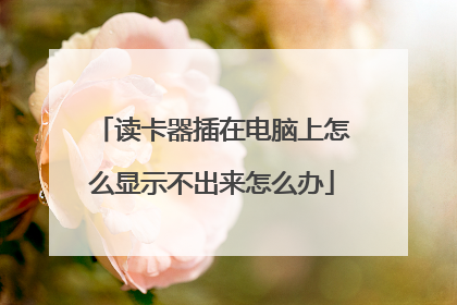 读卡器插在电脑上怎么显示不出来怎么办