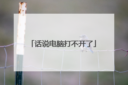 话说电脑打不开了