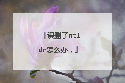 误删了ntldr怎么办，