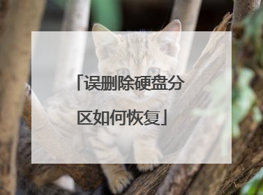 误删除硬盘分区如何恢复