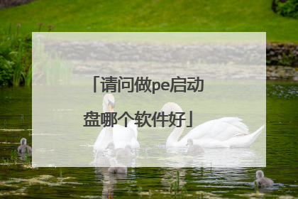请问做pe启动盘哪个软件好