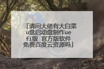 请问大佬有大白菜u盘启动盘制作uefi版 官方版软件免费百度云资源吗