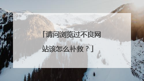 请问浏览过不良网站该怎么补救?