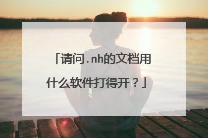 请问.nh的文档用什么软件打得开？