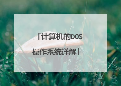 计算机的DOS操作系统详解