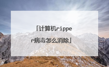 计算机ripper病毒怎么消除