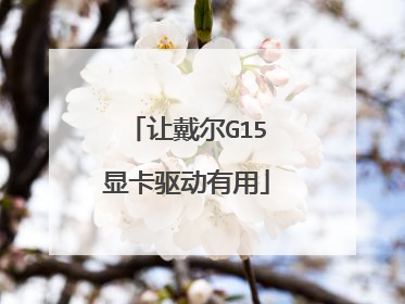 让戴尔G15显卡驱动有用
