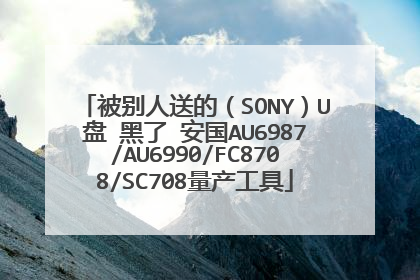 被别人送的(SONY)U盘 黑了 安国AU6987/AU6990/FC8708/SC708量产工具
