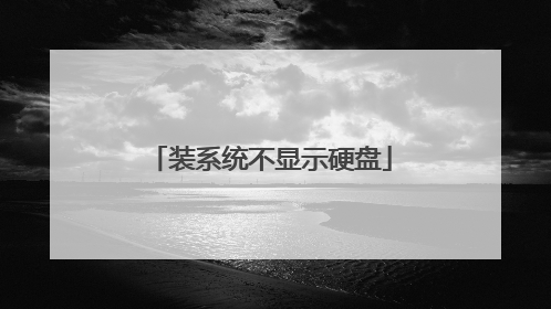 装系统不显示硬盘