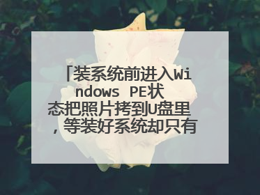 装系统前进入Windows PE状态把照片拷到U盘里,等装好系统却只有文件夹在U盘里面,看不到照片了!