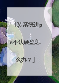 装系统进pe不认硬盘怎么办?