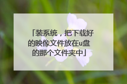 装系统,把下载好的映像文件放在u盘的那个文件夹中