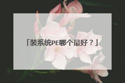 装系统PE哪个最好？