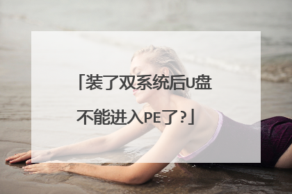 装了双系统后U盘不能进入PE了?