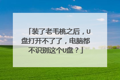 装了老毛桃之后,U盘打开不了了,电脑都不识别这个U盘?