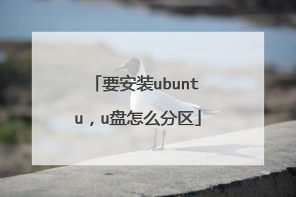 要安装ubuntu,u盘怎么分区