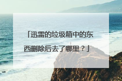 迅雷的垃圾箱中的东西删除后去了哪里?