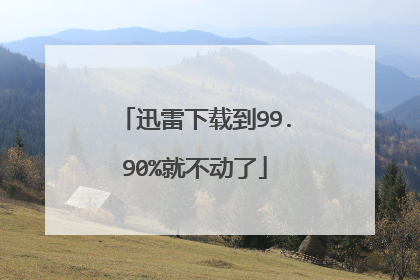 迅雷下载到99.90%就不动了