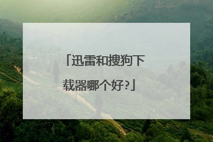迅雷和搜狗下载器哪个好?