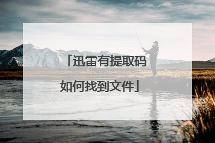 迅雷有提取码如何找到文件