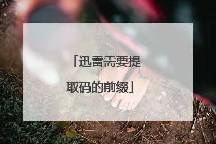 迅雷需要提取码的前缀