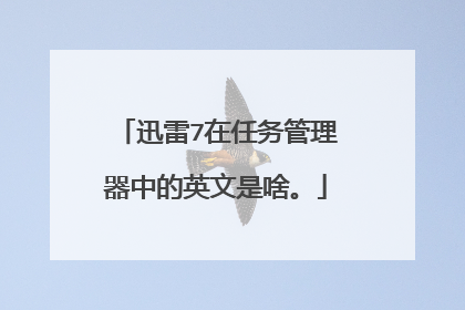 迅雷7在任务管理器中的英文是啥。