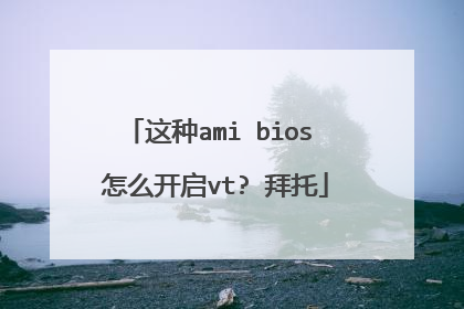 这种ami bios 怎么开启vt? 拜托