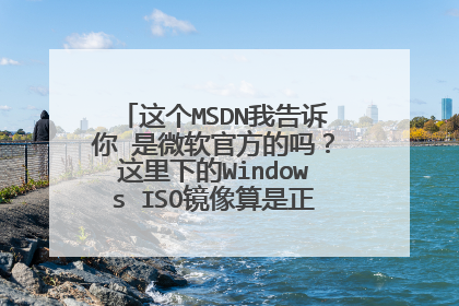 这个MSDN我告诉你 是微软官方的吗?这里下的Windows ISO镜像算是正版的还是盗版的?