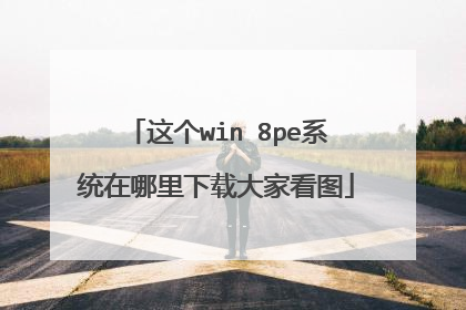 这个win 8pe系统在哪里下载大家看图