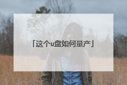 这个u盘如何量产