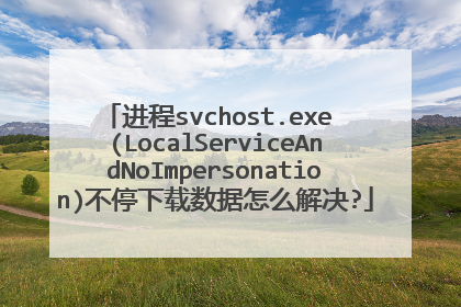进程svchost.exe (LocalServiceAndNoImpersonation)不停下载数据怎么解决?