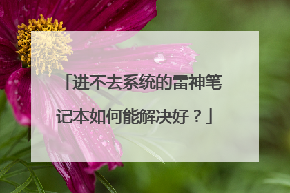 进不去系统的雷神笔记本如何能解决好?