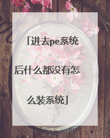 进去pe系统后什么都没有怎么装系统