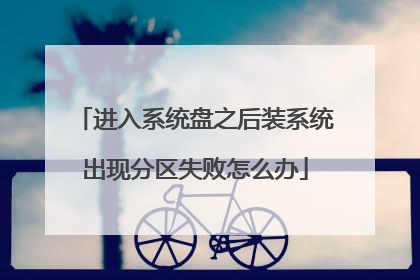 进入系统盘之后装系统出现分区失败怎么办