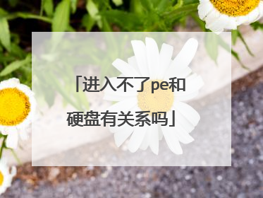 进入不了pe和硬盘有关系吗