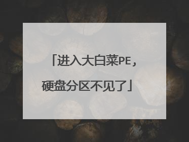 进入大白菜PE,硬盘分区不见了