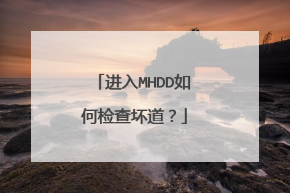 进入MHDD如何检查坏道?