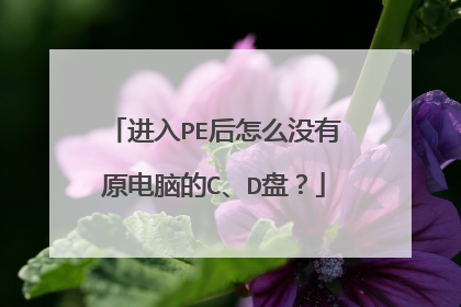 进入PE后怎么没有原电脑的C、D盘?