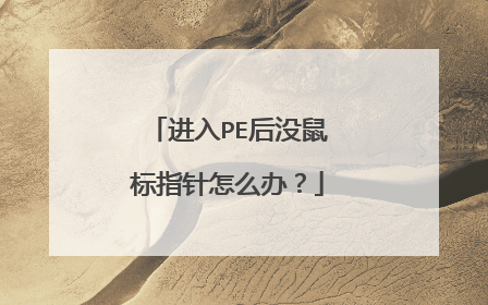 进入PE后没鼠标指针怎么办?