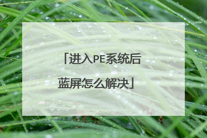 进入PE系统后蓝屏怎么解决