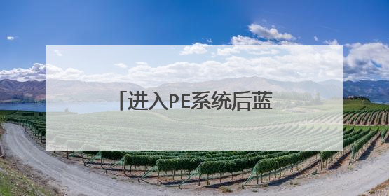 进入PE系统后蓝屏的方法怎么办？