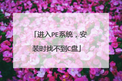 进入PE系统，安装时找不到C盘