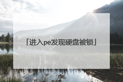 进入pe发现硬盘被锁
