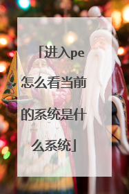 进入pe怎么看当前的系统是什么系统