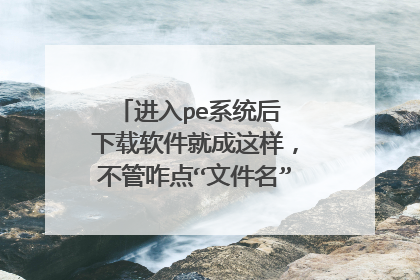 进入pe系统后 下载软件就成这样,不管咋点“文件名”那栏都没发应