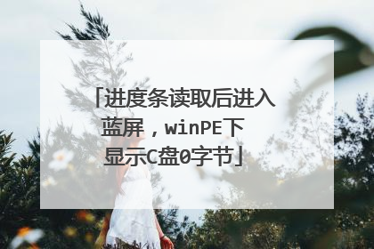 进度条读取后进入蓝屏,winPE下显示C盘0字节
